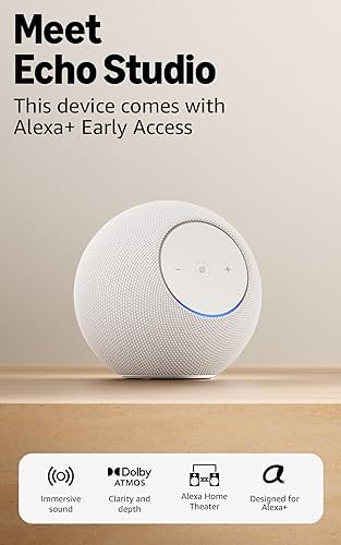 Amazon Echo Studio | Alexa Speaker | Glacier White | Amazon